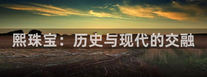 开丰娱乐官网招聘：熙珠宝：历史与现代的交融