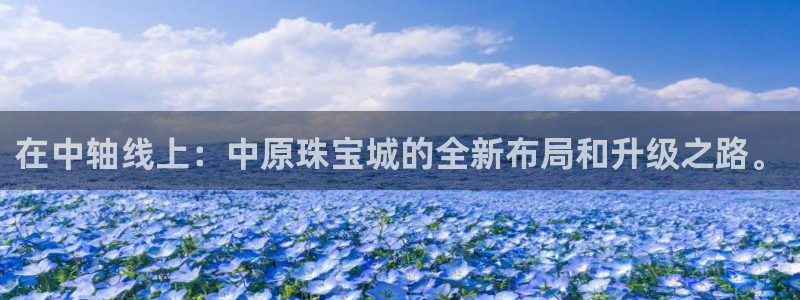 开丰娱乐登录注册：在中轴线上：中原珠宝城的全新布局和升级之路。