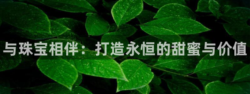 开丰娱乐日7O667：与珠宝相伴：打造永恒的甜蜜与价值