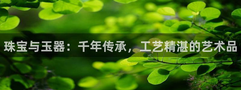 开丰娱乐平台地址电话：珠宝与玉器：千年传承，工艺精湛的艺术品