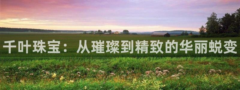 开丰娱乐怎么开转点：千叶珠宝：从璀璨到精致的华丽蜕变