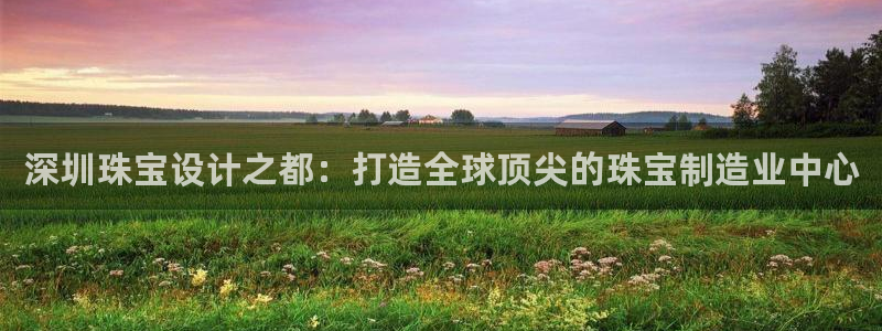 开丰娱乐：深圳珠宝设计之都：打造全球顶尖的珠宝制造业中心